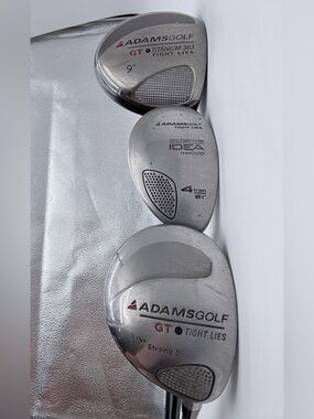 Adams Golf GT Titanium 363 Tight Lies 9° Driver, 19° Strong 5 & 21° iWood 4 Iron